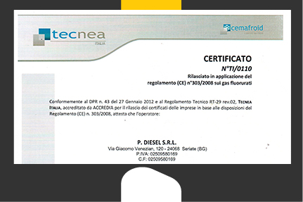 certificazione FGAS pdiesel